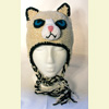 Blue Eyed Cat Hat w/Ties for Children - Animal Hats