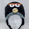 Grumpy Black Bird Hat w/Ties - Animal Hats