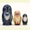 House Cats Nesting Doll - 3.5" w/ 3 Pieces