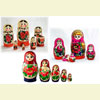 Three Sets of Russian Area Nesting Dolls