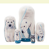 Polar Bear Nesting Doll - 6" w/ 5 Pieces