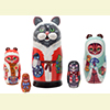 Christmas Cats Nesting Doll - 5" w/ 5 Pieces