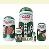 Irish Santa Nesting Doll - 5" w/ 5 Pieces