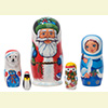 Polar Christmas Nesting Doll - 6" w/ 5 Pieces