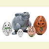 Bunny Rabbit Nesting Doll - 4" w/ 5 Pieces