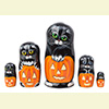 Halloween Cat Nesting Doll - 5" w/ 5 Pieces