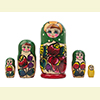 Polkhovski Maidan Nesting Doll - 5.5" w/ 5 Pieces