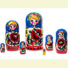 Polkhovski Maidan Nesting Doll - 8" w/ 7 Pieces