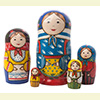 Peasant Girl Nesting Doll - 6" w/ 5 Pieces