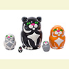 Mini Cat Nesting Dolls w/ 5 Pieces - Assorted Designs