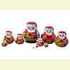 Mini Christmas Nesting Doll w/ 10 Pieces - Assorted Designs