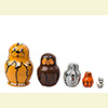 Mini Dog Nesting Dolls w/ 5 Pieces - Assorted Designs