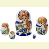 Mini Matryoshka Nesting Dolls w/ 5 Pieces - Assorted Designs