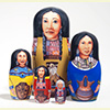 Native American Princesses Nesting Doll - 5" w/ 5 Pieces