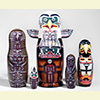 Totem Pole Nesting Doll - 8" w/ 5 Pieces