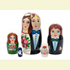 Wedding Favor Nesting Doll - 4" w/ 5 Pieces