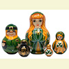 Irish Nesting Doll - 6" w/ 5 Pieces