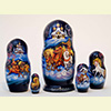 Winter Troika Nesting Doll - 6" w/ 5 Pieces