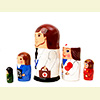 Male Doctor Nesting Doll - 5" w/ 5 Pieces