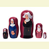 Nun Nesting Doll - 4" w/ 5 Pieces