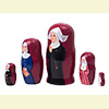 Nun Nesting Doll - 4" w/ 5 Pieces