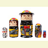 Firefighter Nesting Doll - 5" w/ 5 Pieces