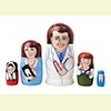 Male Dentist Nesting Doll - 5" w/ 5 Pieces