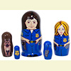 Police Officer Nesting Doll - 5" w/ 5 Pieces