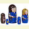 Police Officer Nesting Doll - 5" w/ 5 Pieces