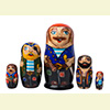 Pirate Nesting Doll - 6.25" w/ 5 Pieces