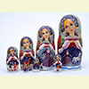 Snow Queen Nesting Doll - 8" w/ 7 Pieces