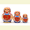 I Love You Nesting Doll - 5" w/ 3 Pieces