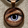 Solar Eclipse Iris - 1" Pendant w/ Black Necklace