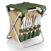 Gardener Seat w/ 5 Piece Garden Tool Kit - Hunter Green